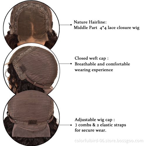 Human Hair jerry Curly Closure Bob Wig black women 150% Density wholesale 13x4 lace closure wig Malaysian Jerry Curly Wig